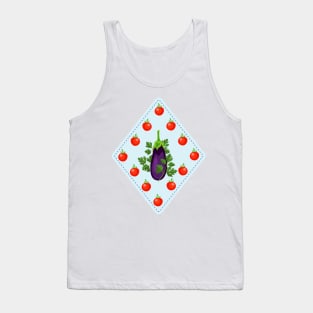 Cute Veggie Stamp Tank Top